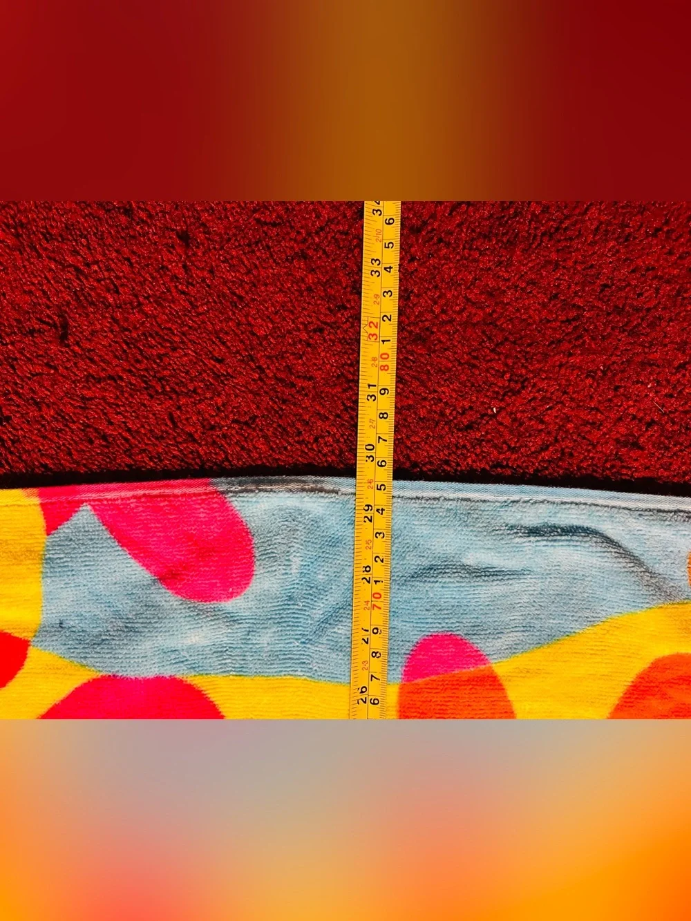 Colorful Retro Floral Daisy Beach Towel